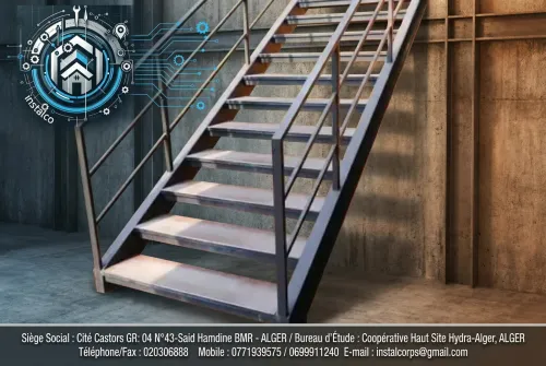 Design,Fabrication et installation escaliers métalliques