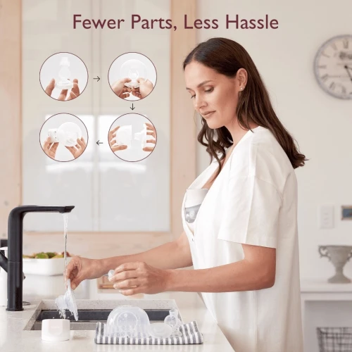 Tire-lait électrique mains libres Momcozy avec application et 15 niveaux d'intensité - M9, 24 mm