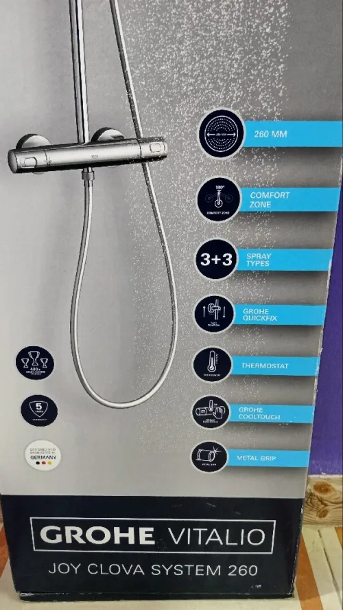 Colonne de douche Grohé Vitalio Comfort Système 250MM