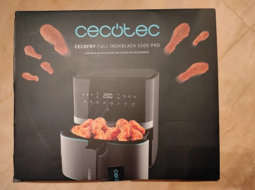 Friteuse Cecotec Air Frayer À Vapeur Full INOX Pro 5,5 Litres  1700 Watts  Digital 8 Programmes.