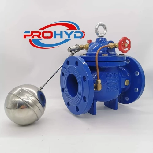 Vanne à flotteur de commande hydraulique à distance