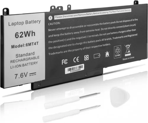 6MT4T Batterie pour Dell Latitude E5470 E5570 Precision 3510 7V69Y TXF9M 79VRK 07V69Y 6MT4T 0HK6DV 079VRK 0TXF9M 451-BBUN 451-BBTW 0C1P4 7.6V 62Wh