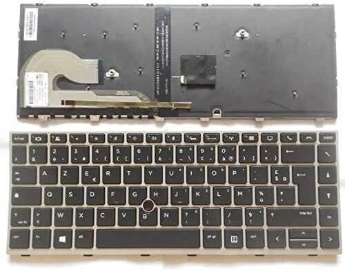 Clavier Français AZERTY pour HP EliteBook 840 G5 / 846 G5 / 745 G5 / zbook 14u g5 / zbook 14u g6 / 14378-001 / L11307-001 L11307-051 / HPM17B5 6037B0138605 FR French Keyboard