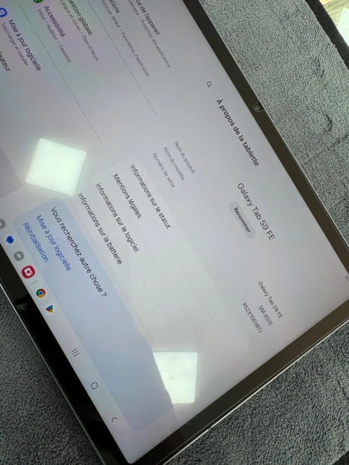 Samsung Galaxy tab S9 FE 6G 128G état 20/20