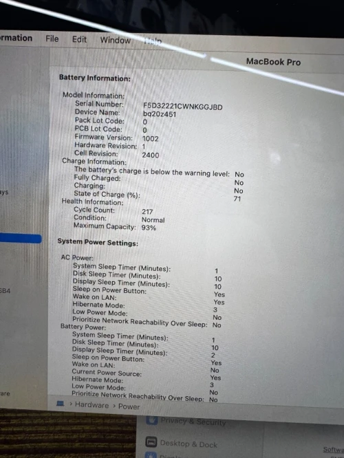 MacBook Pro M2 13" 8G 256G mdm 