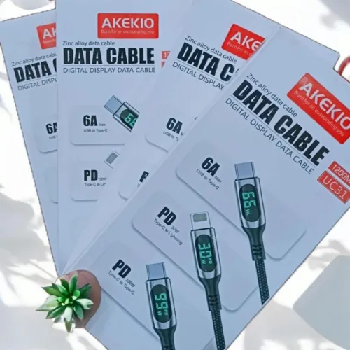 CABLE USB TO TYPE-C 6 AMPERE AKEKIO UC31 - 67W AVEC AFFICHEUR