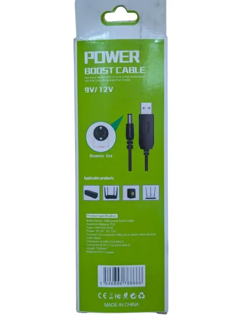 CABLE USB TO DC 5V/12V - 1A
