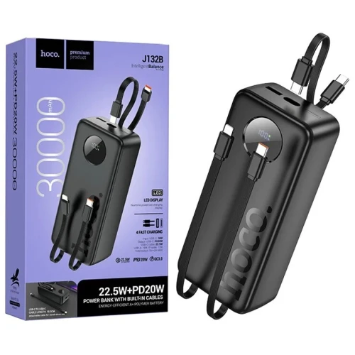 POWERBANK HOCO 30.000mAh FAST AVEC CABLES - J132B