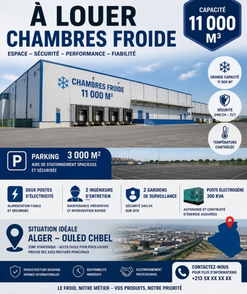 Location Hangar - Usine Alger Ouled chebel