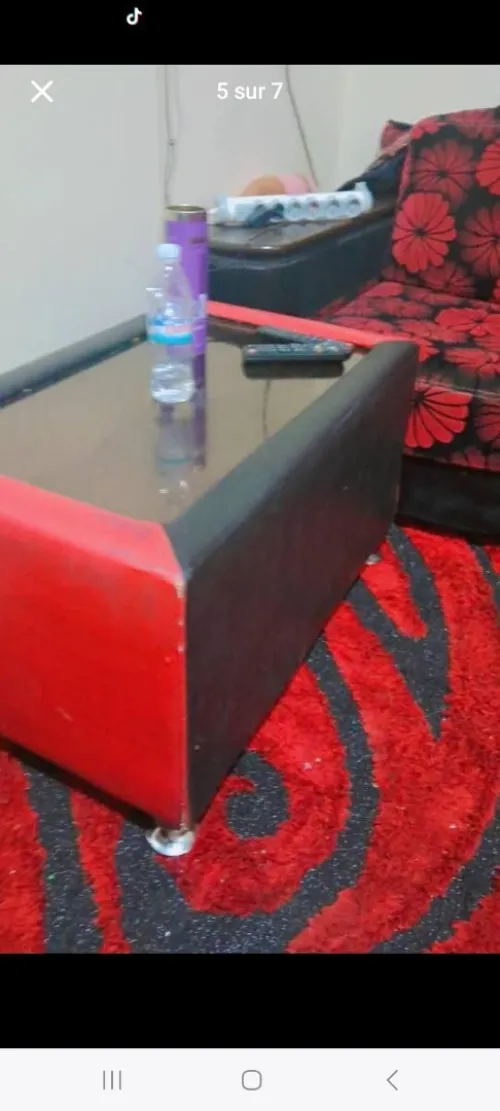 Salon L + rideau + tapis  + table