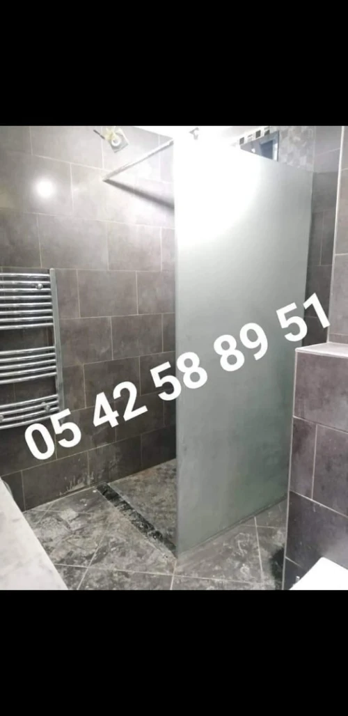 Cabine de douches italien sur mesure  rampe escalier inox 