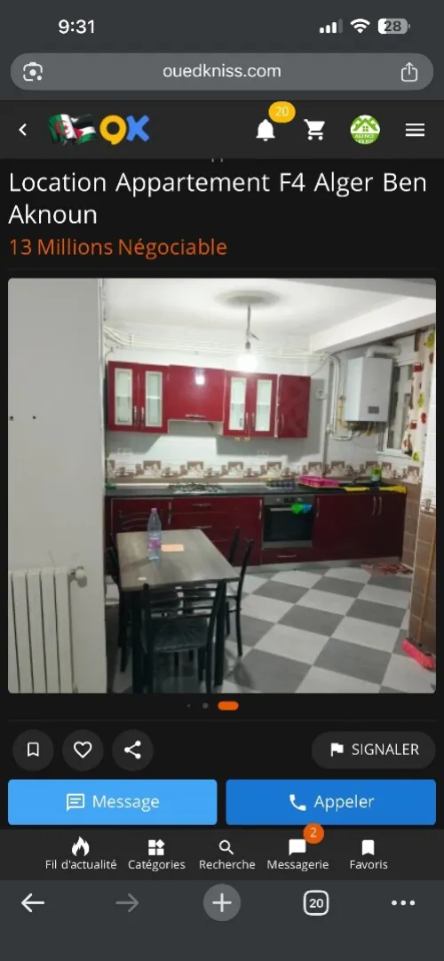 Location Appartement F4 Alger Ben aknoun