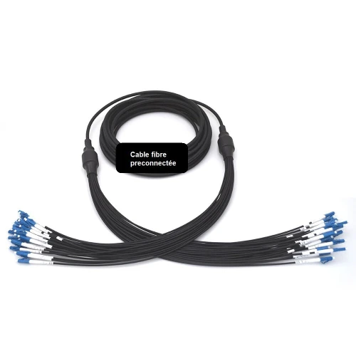 Cable FO 04B  LC-LC SM OS2  LSZH, armored black jacket 100ML