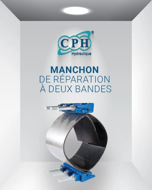 MANCHON DE RÉPARATION À BRIDE & À DEUX BANDES