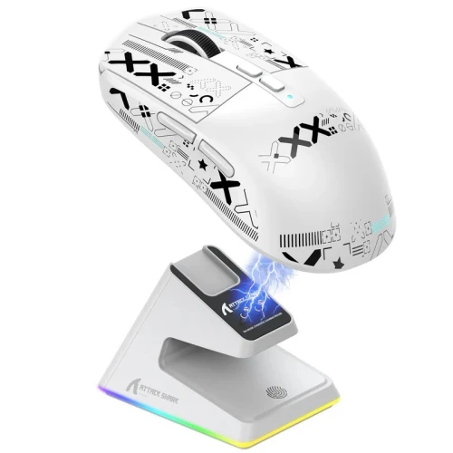 ATTACK SHARK X6 Three Modes Gaming Mouse With Charging Dock