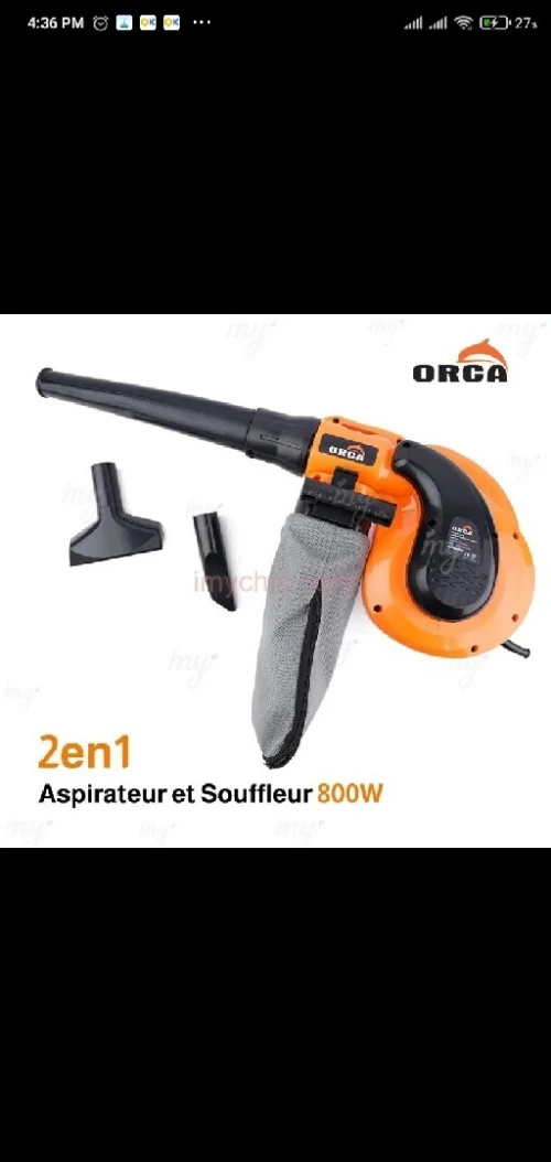 Aspirateur et Souffleur 2en1 800W Orca
