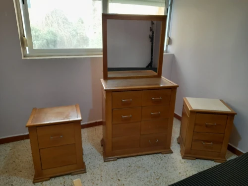 Meuble + tv + réfrigérateur 