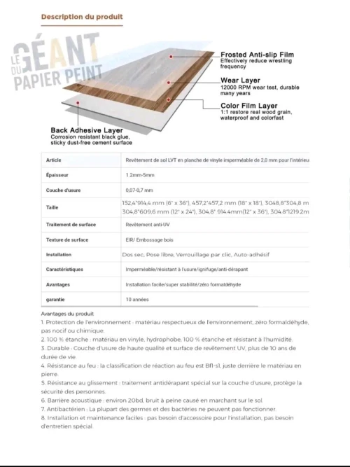 Parquet pvc aclypsé (LVT)