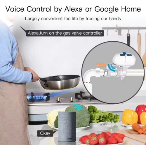 Contrôleur intelligent de vanne zigbee pour eau et gaz.