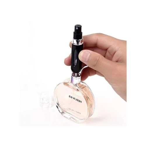 Mini Flacon De Parfum Rechargeable-Noir-5Ml