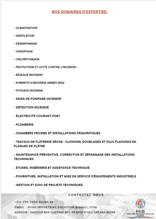 HIS- hvac and industrial solution