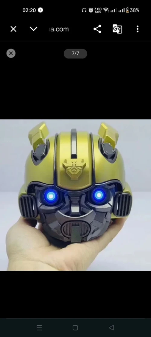 Haut parleur bluetooth sans fil transformer Robot bumblebee marvel baffle