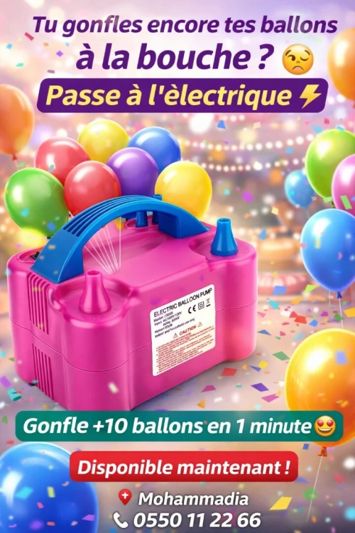 Gonfleur de ballon électrique (compresseur) pour anniversaire mariage organisation fête