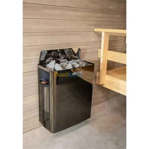 Poêles de sauna éléctrique Harvia The Black Wall Steel SW90 9KW avec ses accéssoires