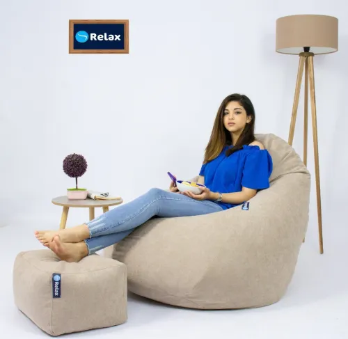 Pouf beanbag Poire Grande Orthopédique pour un Soutien Optimal.