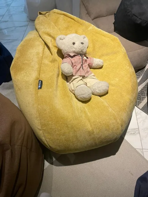 Pouf beanbag Poire Grande Orthopédique pour un Soutien Optimal.