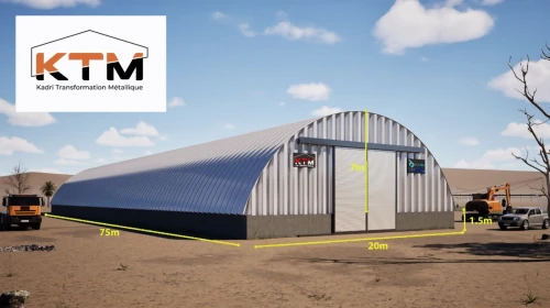 Hangar autoprtant,  toiture autoportante