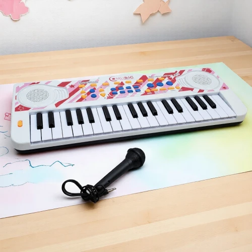 Piano avec clavier électronique 37 touches et microphone pour enfant