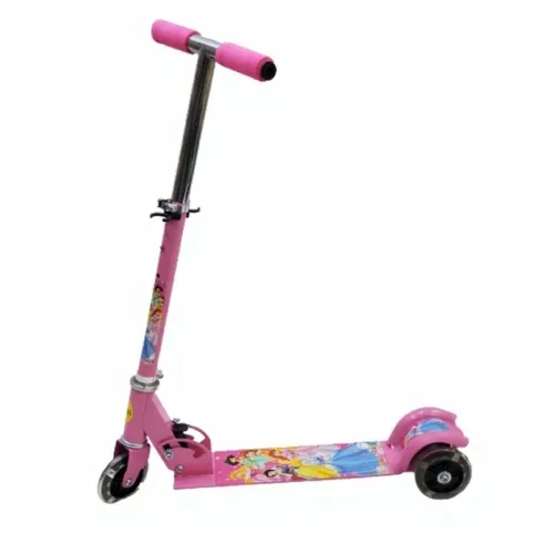 Trottinette pliable en aluminium avec roues lumineuses pour enfant