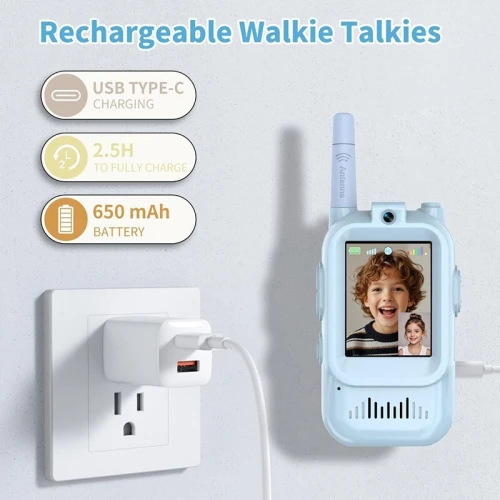 Talkie-walkie vidéo Rechargeable pour enfants