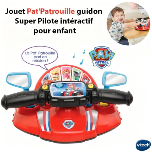 Jouet Pa'Patrouille guidon Super Pilote intractif pour enfant VTech