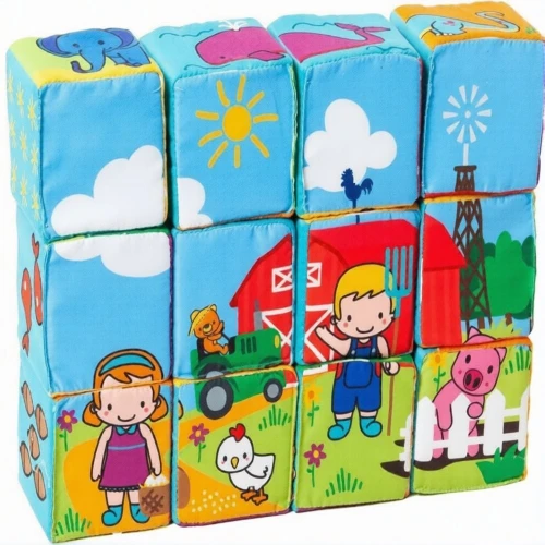 Blocs de tissu doux et amusants pour bébés | Molto