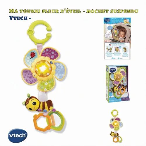 Ma tourni fleur d'éveil hochet suspendu Vtech