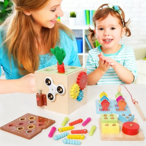 Coffret d'activités Montessori 9en1 multifonction pour enfant