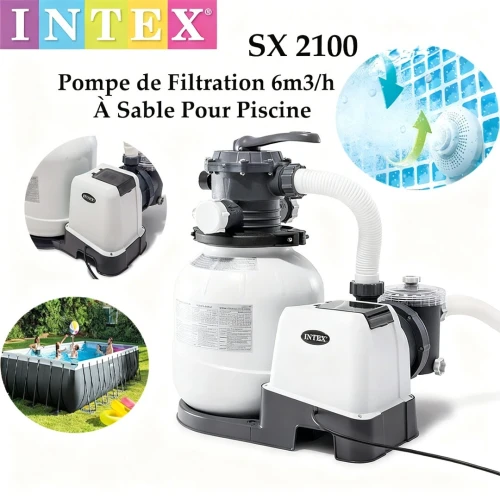 Pompe de Filtration à Sable Pour Piscine SX 2100  Intex