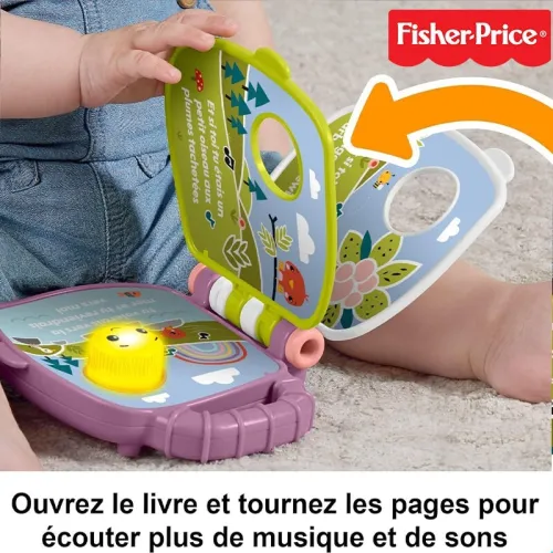 Livre interactif Comptines du Singe Violet avec effets sonores et lumineux-fisher price