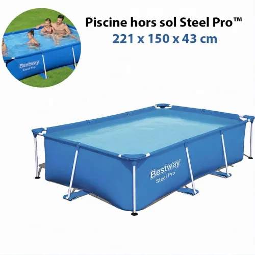 Piscine hors sol Steel Pro 221 x 150 x 43 cm  Bestway