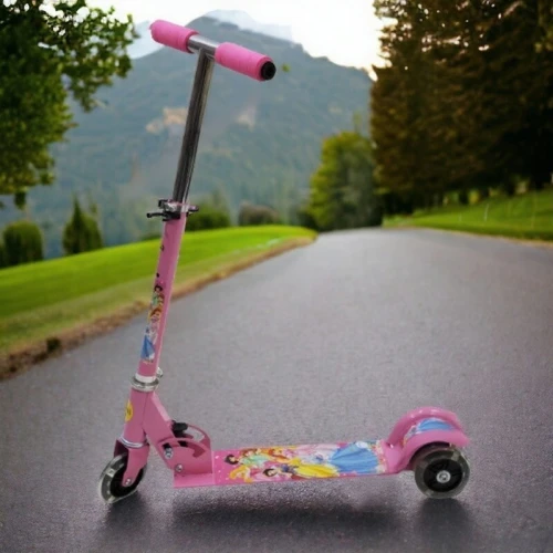 Trottinette pliable en aluminium avec roues lumineuses pour enfant