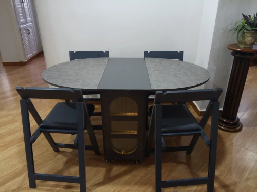 Table de salon pliante avec 06 chaises pliantes