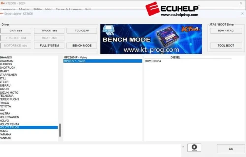 KT200II ECU TCU Programmeur Version complète pour voiture camion moto tracteur bateau