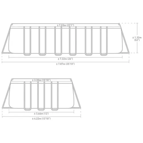 Piscine Ultra XTR rectangulaire 7.32 x 3.66 x 1.32 m