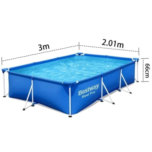  مسبح مستطيل الشكل Steel Pro Piscine Rectangulaire 300 x 201 x 66cm Bestway 56404