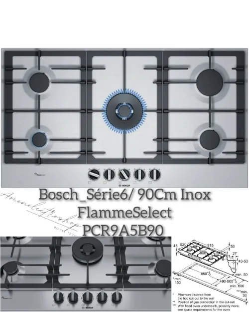 Bosch Plaque 90cm inox 
