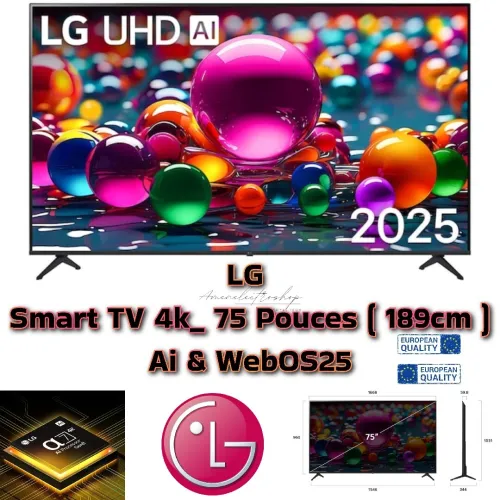 Smart TV LG 75" 4K Européen 