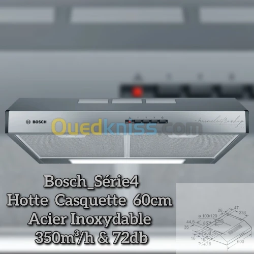 Hotte casquette 60cm Bosch 