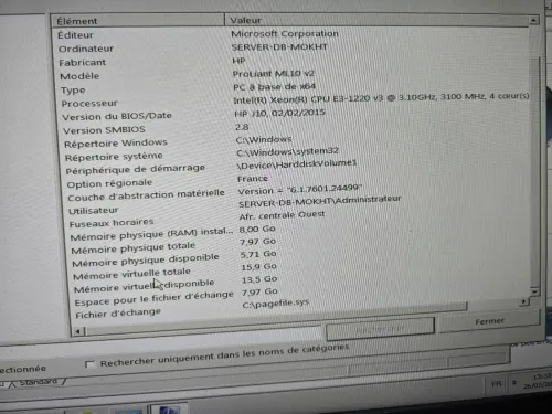 Serveur etat neuf